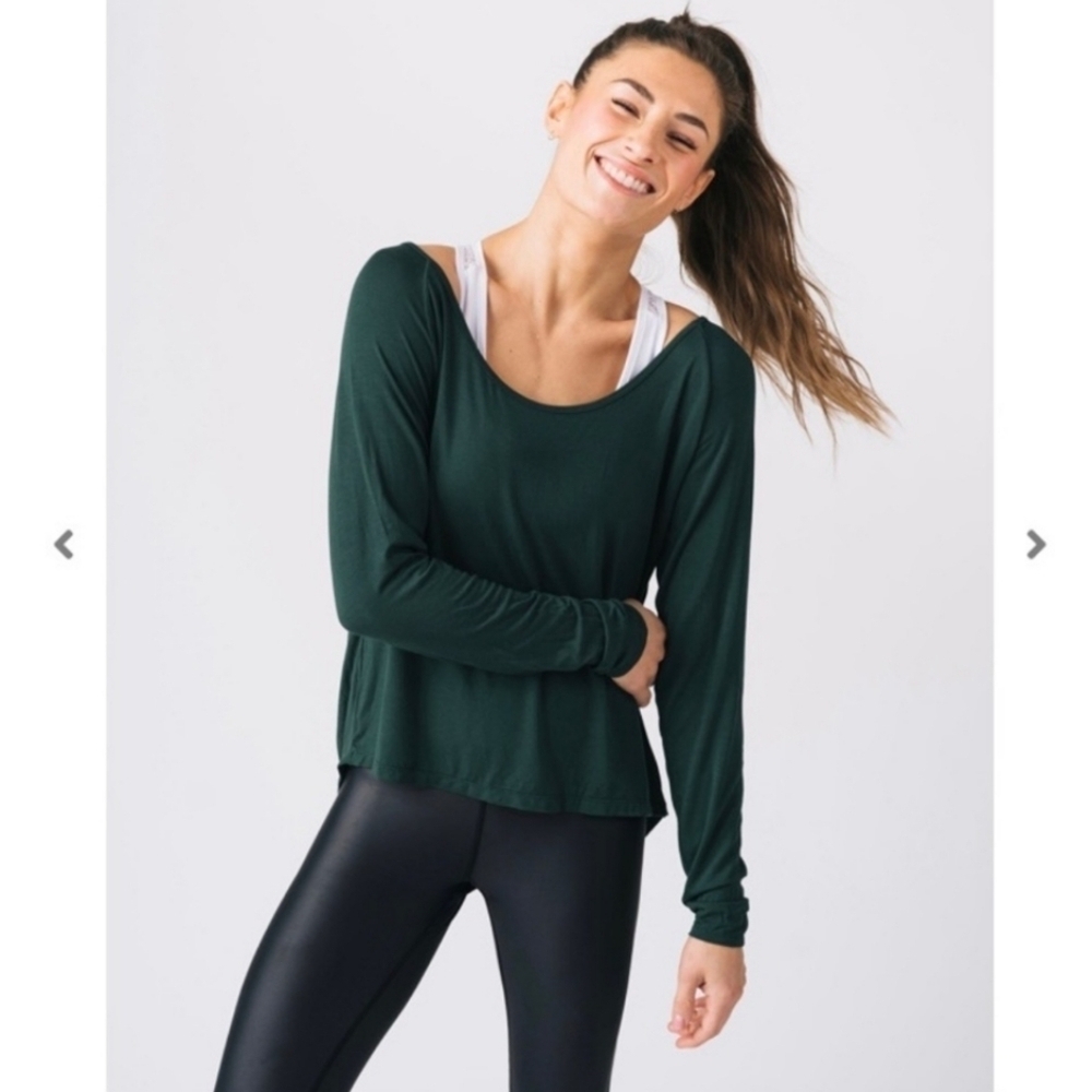 Zyia Namaste Forest‎ Green Long Sleeve